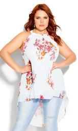 Floral Crush Top - ivory
