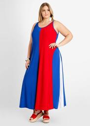 Tall Colorblock Flared Maxi Dress