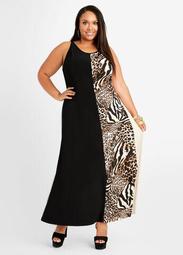 Tall Leopard Flared Maxi Dress