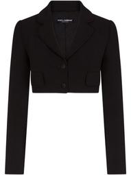 cropped single-breasted tailored blazer