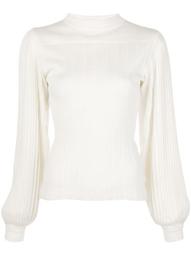 knife pleated knit top