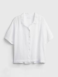 Dreamwell Crinkle Button-Front Shirt
