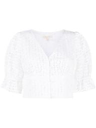brodeire-anglaise cropped blouse