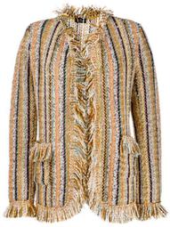 striped woven oversized jacket