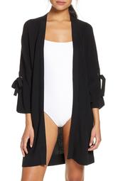 3/4 Tie Sleeve Cover-Up Cardigan