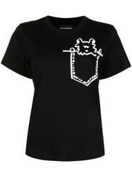 dog-pocket print T-shirt
