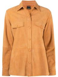 long-sleeved suede shirt jacket