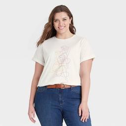 Women's Plus Size Short Sleeve Knit Graphic T-Shirt - Ava & Viv™