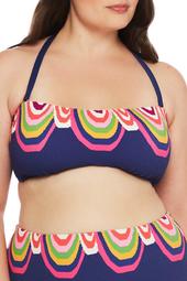 Rainbow Swirl Bandeau Bikini Top
