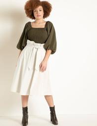 Full Linen Skirt with Belt
