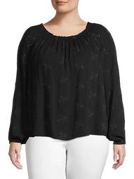 Embroidered Cotton-Blend Top