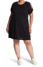 So Twisted Patch Pocket T-Shirt Dress