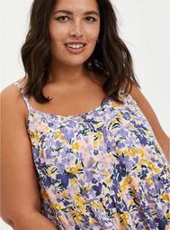 Pearl Floral Gauze Tiered Cami
