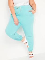 Extra High-Waisted Garment-Dyed Plus-Size Sweatpants