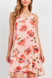 Spaghetti-Straps-Floral-Print-Dress-With-Inside-Lining