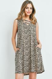 Double-Strap-Neck-Leopard-Print-Dress-With-Side-Pocket