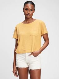 Relaxed Cropped Pocket T-Shirt