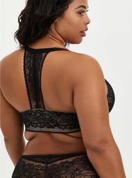 Black Lace Lightly Lined Front Closure T-Shirt Bra