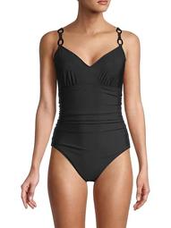 Randal Ruched ​One-Piece Swimsuit