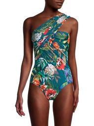 Serenity Goddess ​Tropical-Print One-Piece Swimsuit
