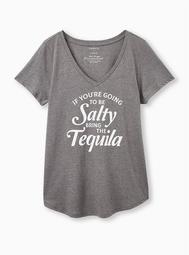 Girlfriend Tee - Signature Jersey Grey Salty Tequila