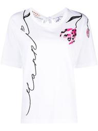 Leopard flower print T-shirt