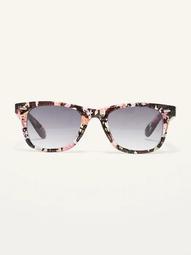 Floral Square-Frame Sunglasses for Women