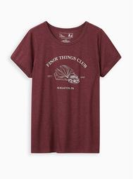 Classic Fit Ringer Tee - The Office Finer Things Burgundy
