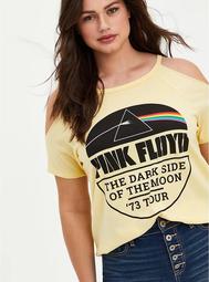 Classic Fit Cold-Shoulder Tee - Pink Floyd Yellow
