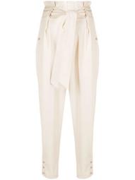 paperbag-waist tapered trousers