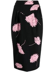 floral print high-waisted skirt
