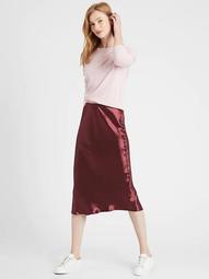 Petite Bias-Cut Midi Slip Skirt