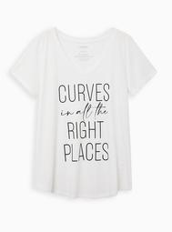 Girlfriend Tee – Signature Jersey Curves White