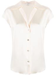short-sleeve silk blouse