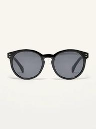 Black Round-Frame Sunglasses for Women