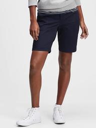 9'' Mid Rise Khaki Shorts with Washwell™