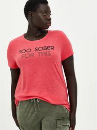 Classic Fit Vintage Tee - Triblend Jersey Bright Berry Too Sober