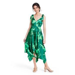 Tie Strap Asymmetrical Hem Dress - ALEXIS for Target Green