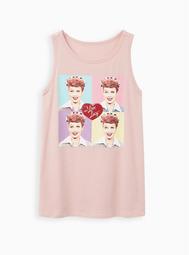 Classic Fit Crew Tank - I Love Lucy Pink