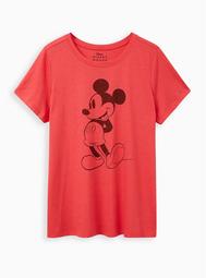 Slim Fit Crew Tee - Red Mickey Mouse