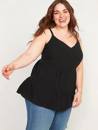 Tiered Ladder-Lace Plus-Size Cami Top