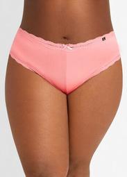 Microfiber & Lace Hipster Panty