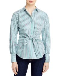 Striped Tie Front Shirt