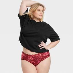 Women's Floral Plus Size Micro Cheeky Underwear with Lace - Auden™
