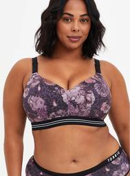 Black Floral 360 Back Smoothing™️ Wire-Free Active Bra