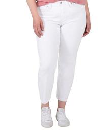 Plus Size Mid Rise Most Wanted Straight Leg Cropped Jeans