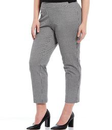 Plus Size the PARK AVE fit Elite Stretch Gingham Ankle Pants