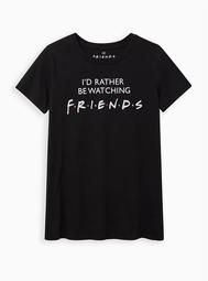 Classic Fit Crew Tee – Watching Friends Black