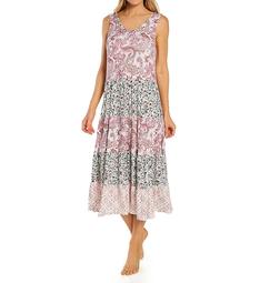 Ellen Tracy Spandex Jersey Sleeveless Midi Gown with Soft Bra 8223041
