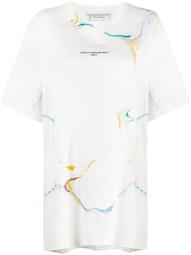 marbled-print cotton T-shirt